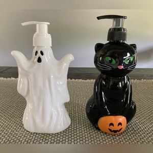 Spooky Treats Hand Soap Collection. 2 bottles of the Cat and Ghost
